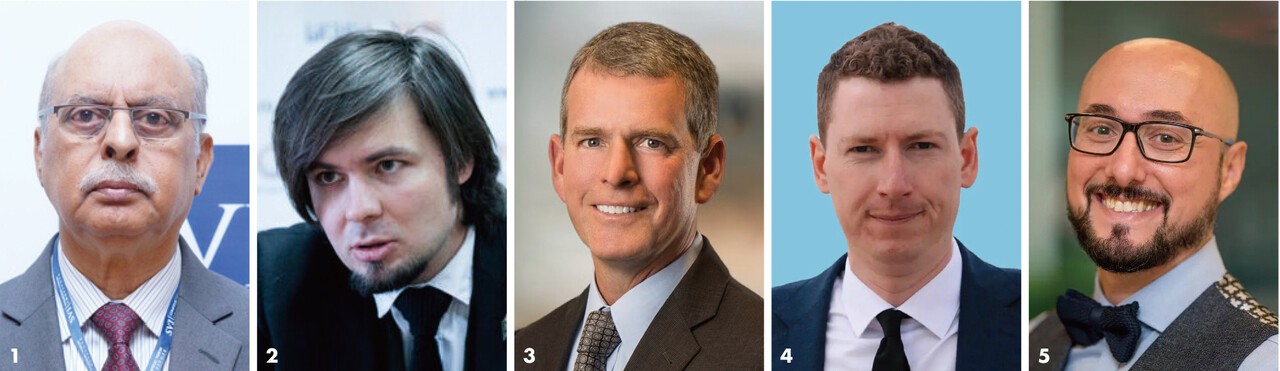 1 나임 살릭(Naeem Salik) 파키스탄 전략비전연구소(South Asian Strategic Vision Institute) 박사.2 드미트리 스테파노비치(Dmitry Stefanovich) 러시아 과학아카데미 세계경제·국제관계연구소 국제안보센터 연구원.3 브라이언 클라크(Bryan Clark) 미국 허드슨연구소(Hudson Institute) 선임연구원. 4 안드레이 바클리츠키(Andrey Baklitskiy) 유엔군축연구소(UNIDIR) 선임연구원.5 알레시오 파탈라노(Alessio Patalano) 런던 킹스칼리지(King’s College London) 교수.